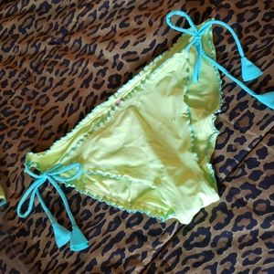 Victoria's Secret ruched ruffle string-tie bott
